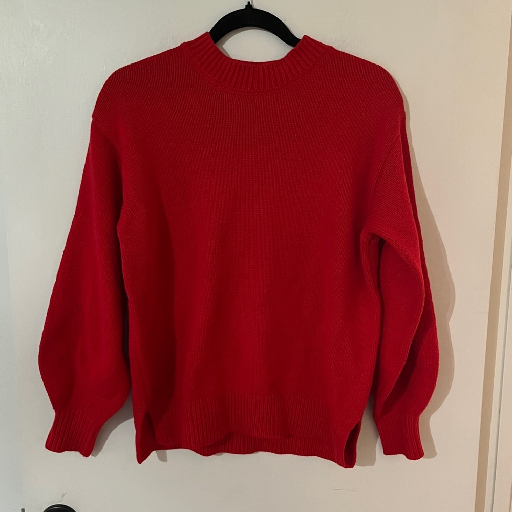 Jessica Simpson Vibrant Red Crewneck Sweater